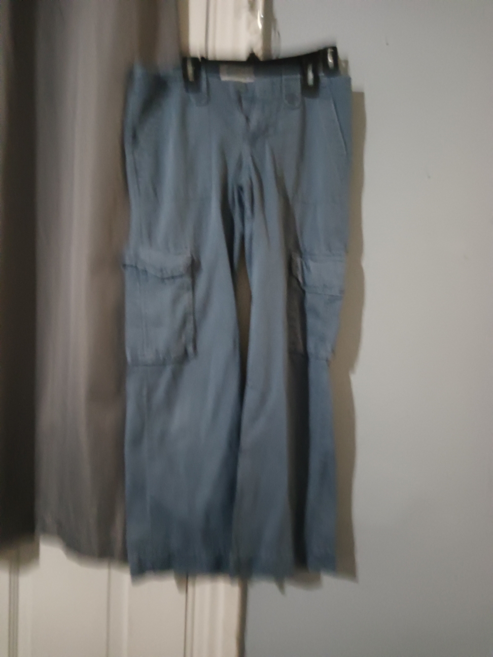 Old Navy Women's Slate Blue Wide-Leg Cargo Pants